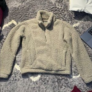 Abercrombie half-zipped Sherpa fleece sweatshirt